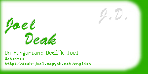 joel deak business card